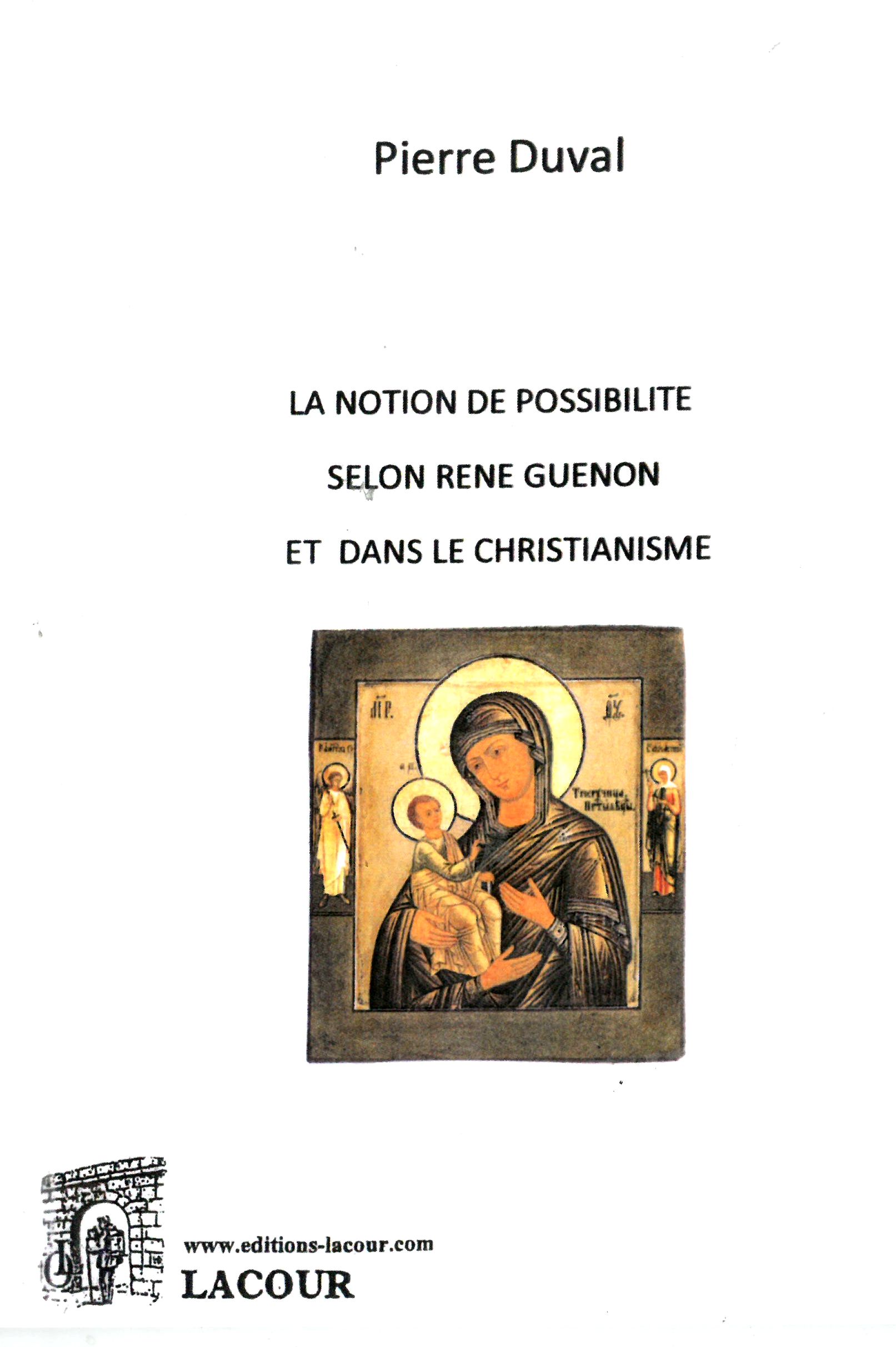 La notion de possibilité selon René Guenon et dans le christianisme